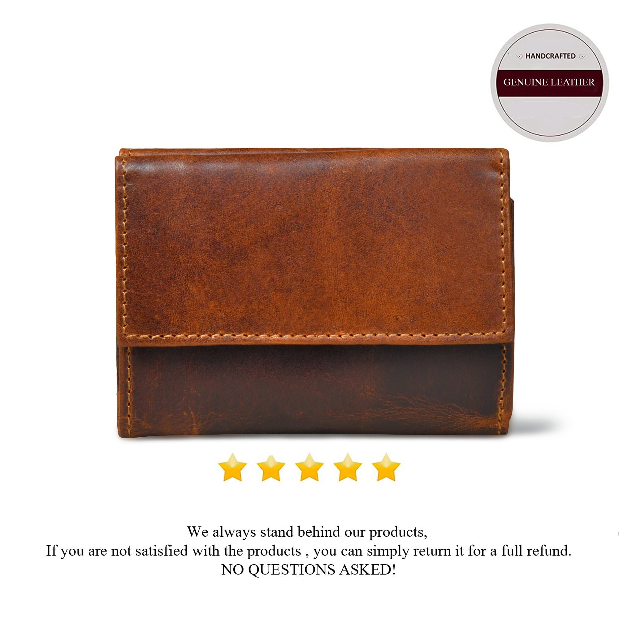 Heritage Buffalo Leather Bifold Wallet - Tan Colour